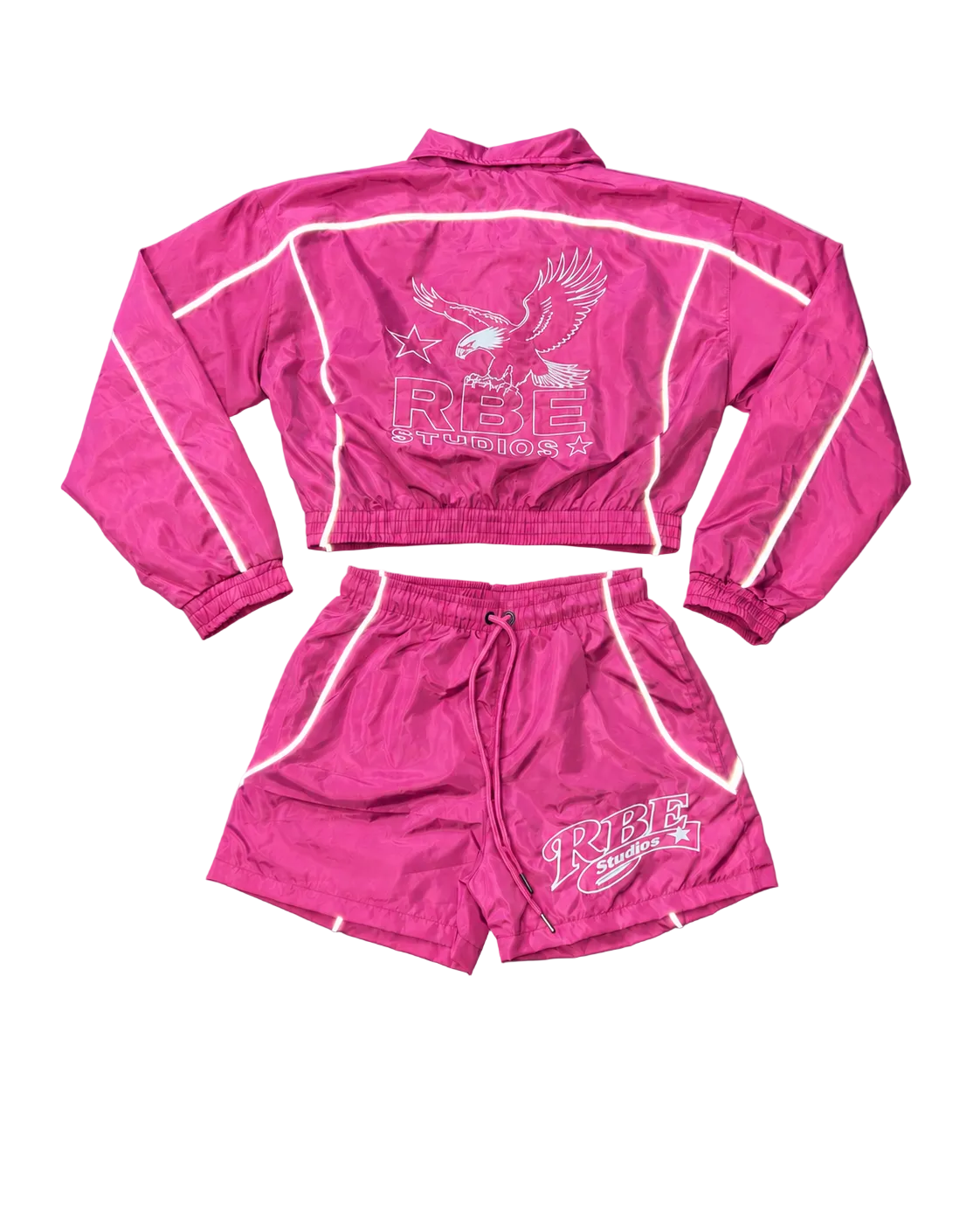 "RBE STUDIOS" CROPPED WINDBREAKER SET