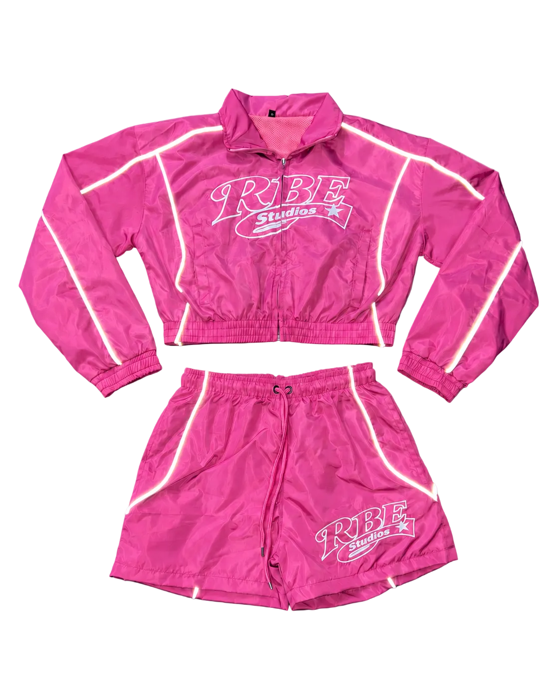 "RBE STUDIOS" CROPPED WINDBREAKER SET