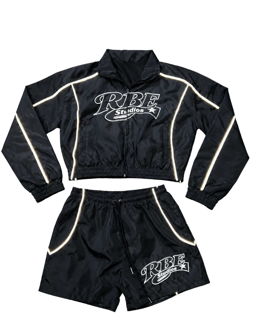 "RBE STUDIOS" CROPPED WINDBREAKER SET