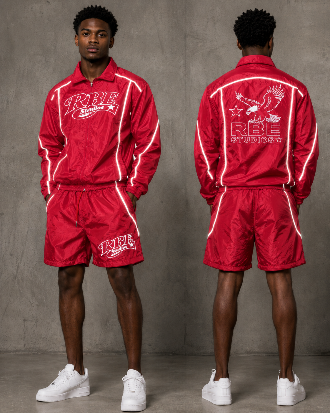 "RBE STUDIOS" WINBREAKER MEN SETS